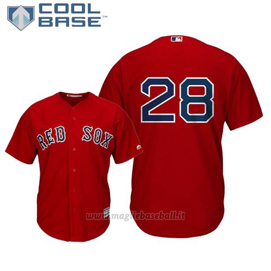 Maglia Baseball Uomo Boston Red Sox J.d. Martinez Cool Base Majestic Alterner Replica Scarlet